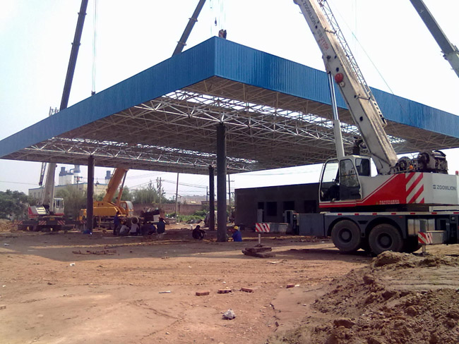 枣阳加气站网架工程